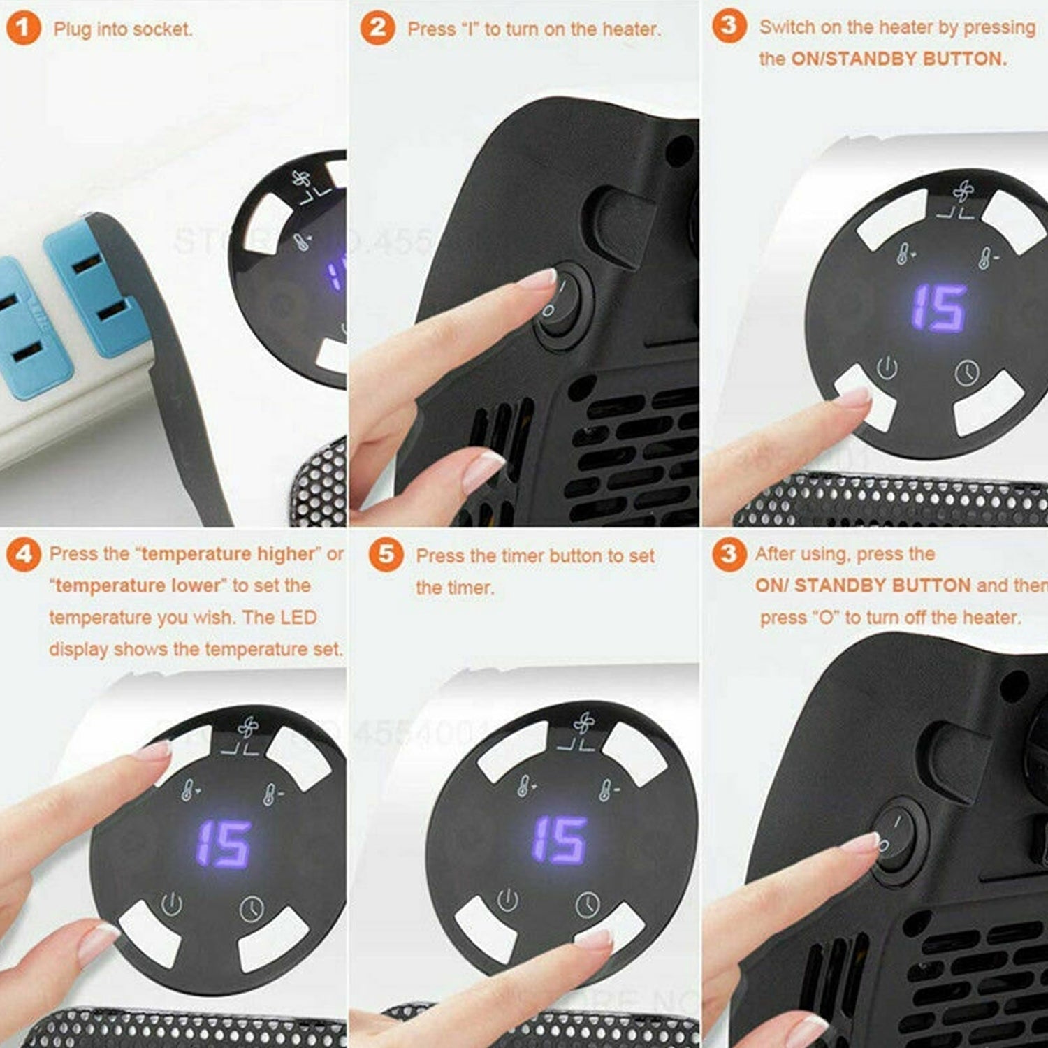 Mini electric heater for personal use on desk or table Mini electric heater for personal use on desk or table